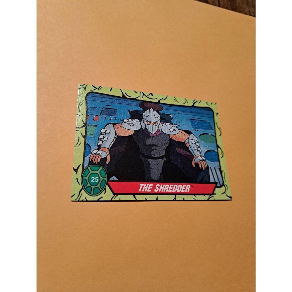 1989 Topps TMNT The Shredder Trading Card 25 Teenage Mutant Ninja Turtles